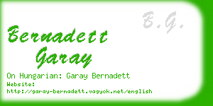 bernadett garay business card